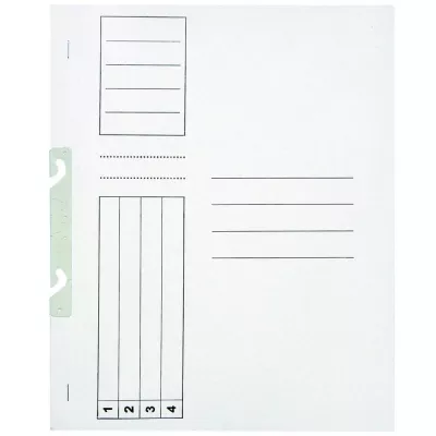 Dosare din carton - Dosar carton, incopciat 1/1, A4 230 g/mp, duplex, alb, depozituldns.ro