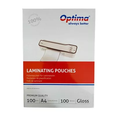 Folii laminare - Folii laminator A4, 100 microni  100buc/top OPTIMA, depozituldns.ro