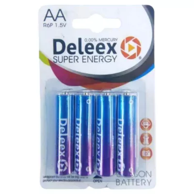 Baterii, acumulatori, incarcatoare - Baterie R6P AA 1.5V Deleex Super Energy 4 buc/blister, depozituldns.ro