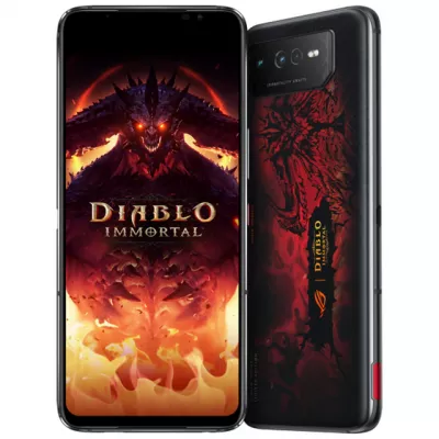 ASUS ROG Phone 6 Diablo + Cooler, 512GB, 16GB RAM, ecran 6.78, Telefon Dual SiM 5G, 6000mAh, Black