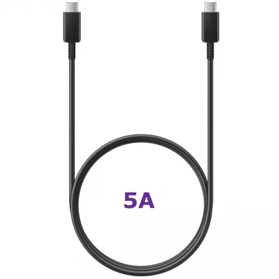 SAMSUNG Super Fast Charging 2.0, Max. 45W, Incarcator de priza + Cablu USB Type-C, 5A, compatibil cu orice telefon sau tableta, Negru