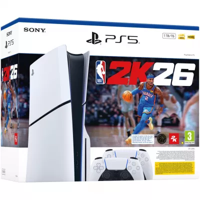 SONY PlayStation 5 Disc, 1TB SSD + Joc EA Sports FC 26 + Extra