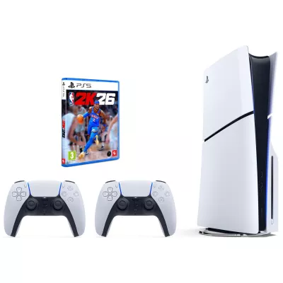 SONY PlayStation 5 Disc, 1TB SSD + Joc NBA 2K26 + Extra controller