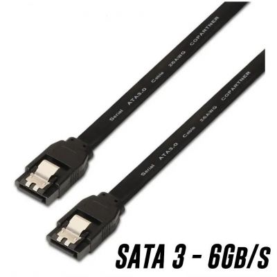 BIOSTAR Cablu de date SATA 3, 42cm, Negru