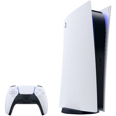 SONY Playstation 5 Digital + Joc PS5 Horizon Forbidden West, Consola de jocuri PS5