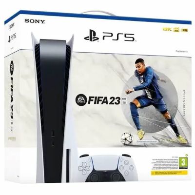 SONY Playstation 5 Disc + Joc PS5 FIFA 2023, Consola de jocuri PS5