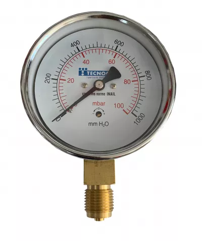 Manometru presiune gaz DN100 mm 1/2 0-100mbar