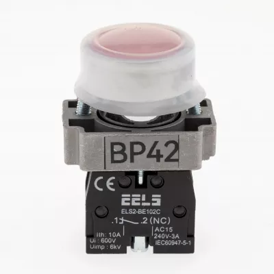 Buton rosu cu revenire si protectie de cauciuc ELS2-BP42 1xNC, 3A/240V AC IP65