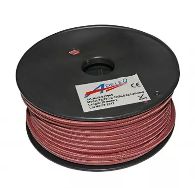 cablu "cordon" flexibil 2x0,50mm² - roz (mar putred)