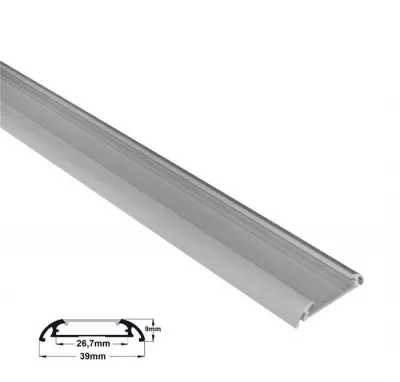 Profil Aluminiu PT. OVAL LAT pentru banda LED - 1metru