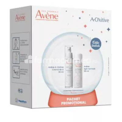 Avene A-Oxitive Pachet Crema zi hidratanta, 30ml + Apa Termala Spray, 50ml