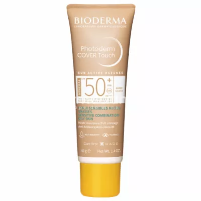 Bioderma Photoderm Cover Touch Mineral SPF 50+ nuanta aurie, 40 g