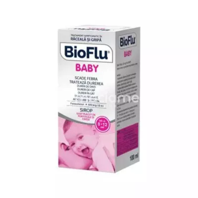 Bioflu Baby 120mg/5ml sirop, 100ml, Biofarm