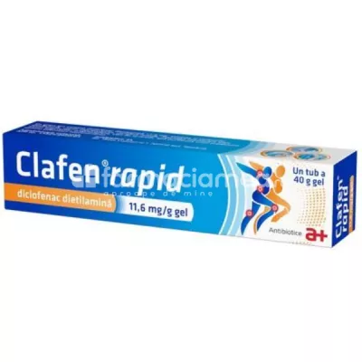 Clafen Rapid 11,6 mg/g gel 40 g, Antibiotice