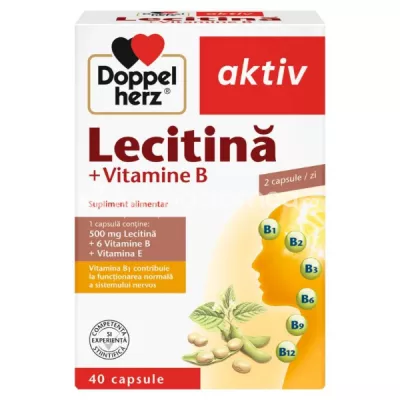 Lecitina + Vitamina B si Vitamina E, 40 capsule Doppelherz Aktiv
