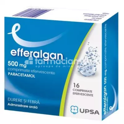 Efferalgan 500 mg, 16 comprimate efervescente Upsa