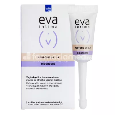 EVA INTIMA Restore cu efect cicatrizant, 9 aplicatoare vaginale