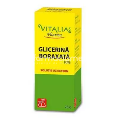Glicerina boraxata 10%, antimicotic, antiseptic, 25g, Vitalia Pharma