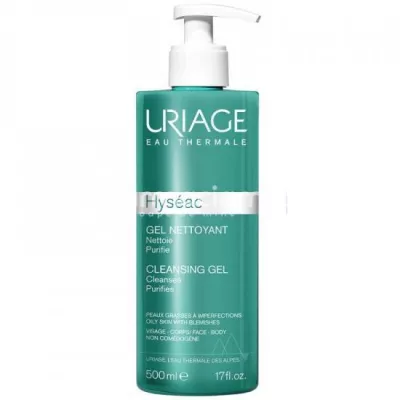 Uriage Hyseac Gel de curatare piele grasa cu imperfectiuni, 500 ml