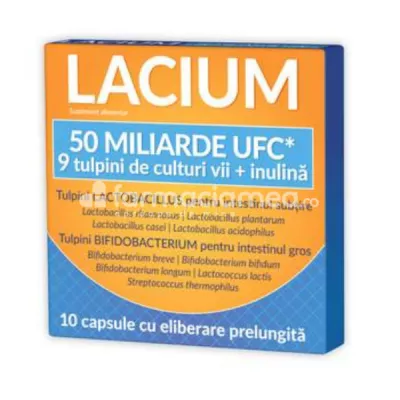 Lacium 50 miliarde UFC, probiotic, 10 capsule, Zdrovit