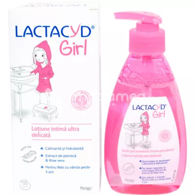 Lotiune intima ultra delicata Lactacyd Girl, de la 3 ani, 200 ml, Perrigo