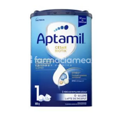 Lapte Praf Aptamil CesarBiotik 1, 0 - 6 luni, 800g, Nutricia