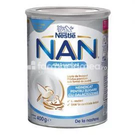 Nestle Lapte NAN fara lactoza, de la nastere, 400g