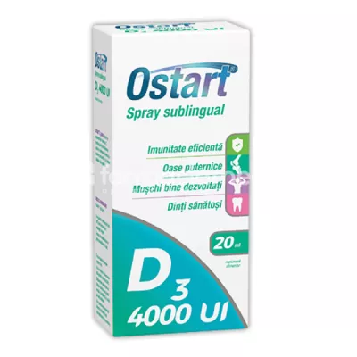 Ostart Vitamina D3 4000UI Spray Sublingual, 20 ml Fiterman Pharma