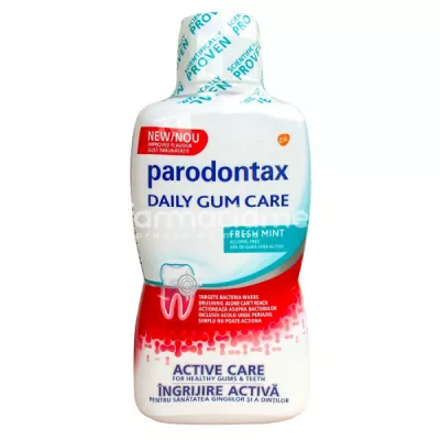Parodontax Apa de gura fara alcool Daily Gum Care Fresh Mint, 500 ml, Gsk