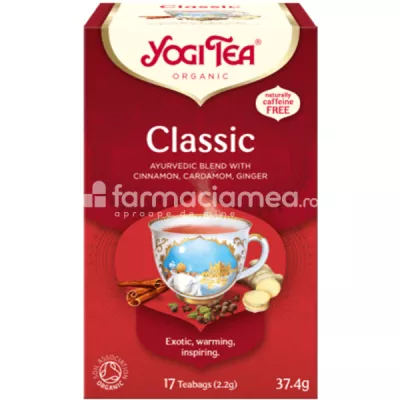 Ceai Classic Yogi Tea, 17 plicuri Pronat 
