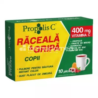 Propolis C Raceala si Gripa pentru Copii, 10 plicuri Fiterman Pharma