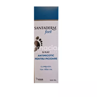 Santaderm Feet spray antimicotic pentru picioare, 100 ml, Viva Pharma