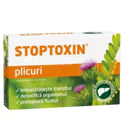 Stoptoxin susține sănătatea ficatului, 10 plicuri Fiterman Pharma