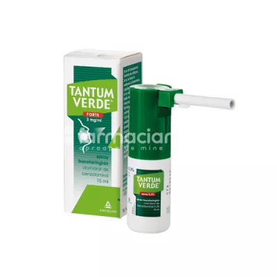 Tantum Verde Forte Spray bucofaringian 3mg/ml flacon 15 ml, Angelini