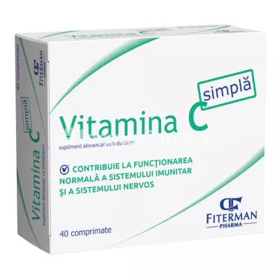Vitamina C Simpla, 40 comprimate de supt, Fiterman Pharma
