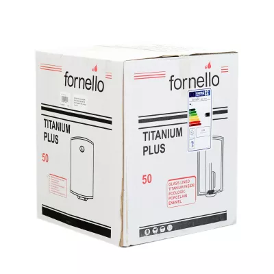 Boiler electric Fornello Titanium Plus 50 litri, 2000 watt, reglaj extern al temperaturii, emailat cu titan