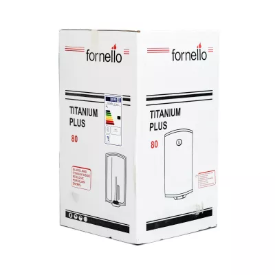 Boiler electric Fornello Titanium Plus 80 litri, 2000 watt, reglaj extern al temperaturii, emailat cu titan