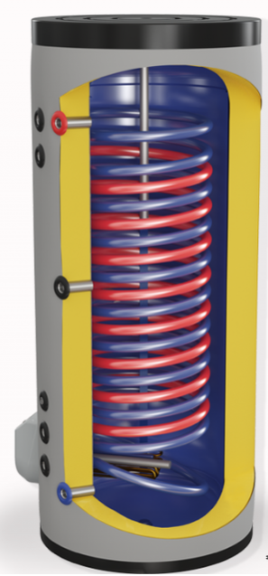 Boiler termoelectric cu doua serpentine Eldom FV20060S21, 3000 W, 200 l, montaj pe sol, 0.8 Mpa