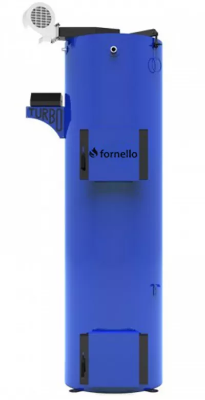 Cazan (centrala) pe combustibil solid tip lumanare Fornello Turbo 50 kW, cu ventilator si automatizare