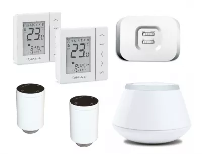 Pachet automatizare Salus Smart Home apartament sau casa 2 zone, pentru calorifere, termostat VS20WRF