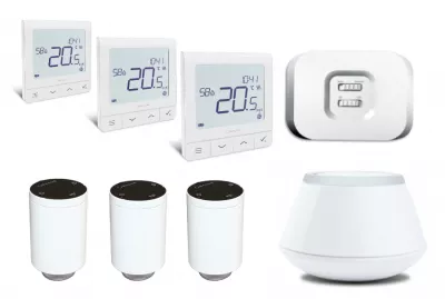 Pachet automatizare Salus Smart Home apartament sau casa 3 zone, pentru calorifere, termostat SQ610RF