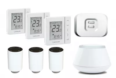 Pachet automatizare Salus Smart Home apartament sau casa 3 zone, pentru calorifere, termostat VS20WRF
