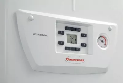 Pachet Centrala termica in condensare Immergas Victrix Omnia 25, kit evacuare inclus si radiator baie Fornello 500x800