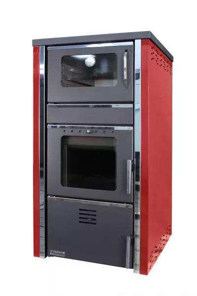 Pachet Termosemineu FORNELLO AVANOS 32 kw Red pe combustibil solid  ( lemn,carbune,bricheti ), boiler termoelectric 100l, vas expansiune si kit montaj