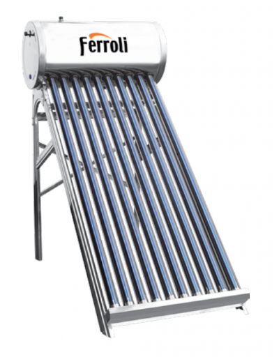 Panou solar presurizat din inox Ferroli Ecoheat - 12 tuburi si boiler 120L