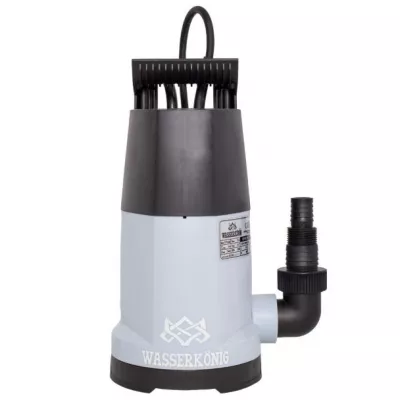 Pompa submersibila din plastic Wasserkonig SPMC8117, particule max. 5 mm, putere 400 W, debit 7000 l/h, inaltime refulare 7.5 m, flotor electromecanic