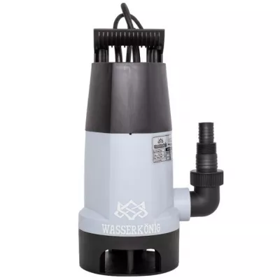 Pompa submersibila din plastic Wasserkonig SPMD5133, ape murdare, particule max. 30 mm, putere 400 W, debit 8000 l/h, inaltime refulare 5 m, flotor electromecanic