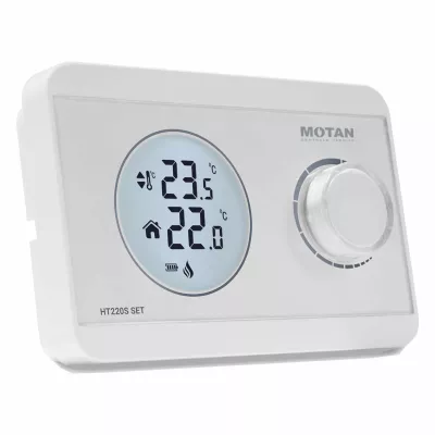 Termostat de ambient pentru centrala, wireless, Motan HT 220S SET, neprogramabil