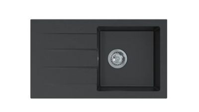 CHIUVETA BUCATARIE DEAL 1C 1P BLACK 760*440*19 MM