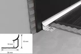 PROFIL ALUMINIU COLT INTERIOR PENTRU FAIANTA ALUMINIU NATUR 2,5ML S96